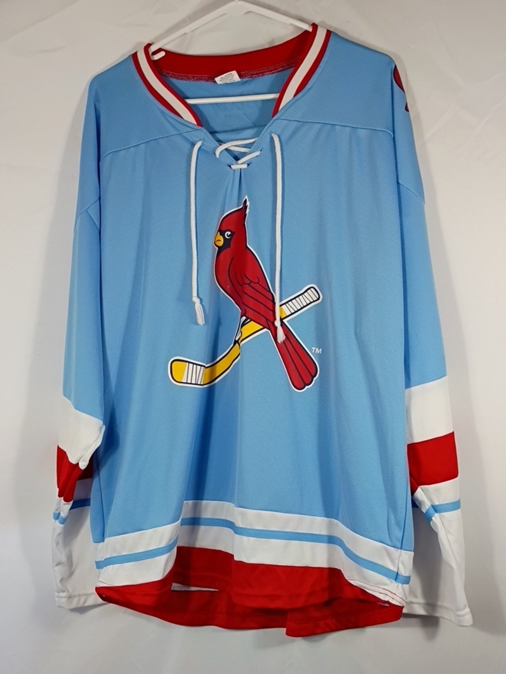 EUC St. Louis Cardinals Bally Sports Long Sleeve Baseball Jersey Size XL MLB